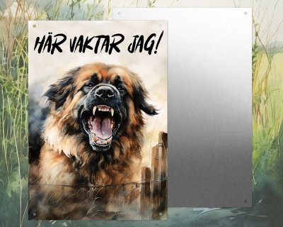Leonberger varningsskylt