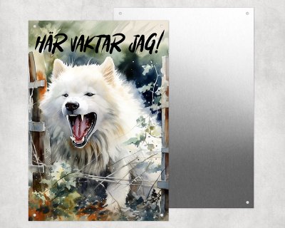 Samojedhund varningsskylt 1