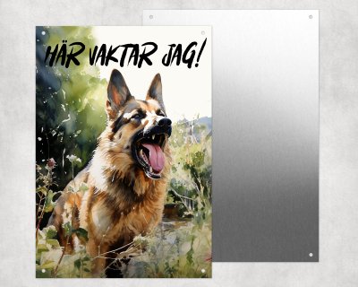 Tysk schäferhund varningsskylt 2