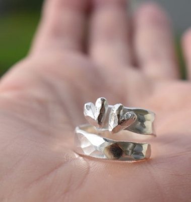 Omlottring med hjärtan silverring ALTI