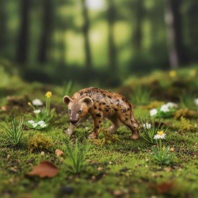 Hyena miniatyr porslinsfigur Whoop Spotted Hyena