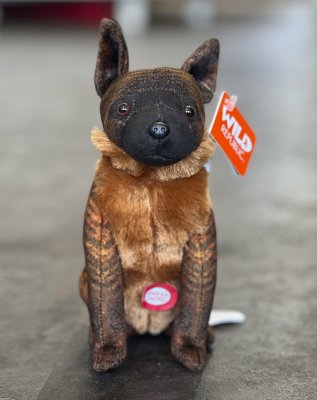 Belgisk vallhund malinois mjukisdjur skällande Wild Republic