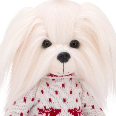 Lucky Mimi Scandinavian Motif docka med ram inuti - malteser