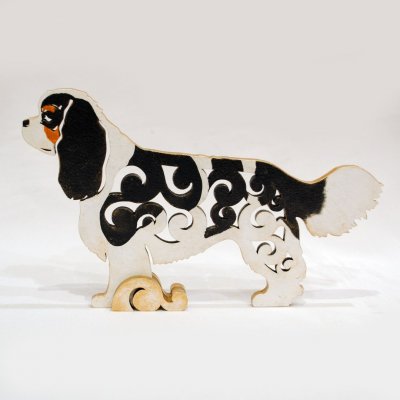 Cavalier king charles spaniel rysk figurin