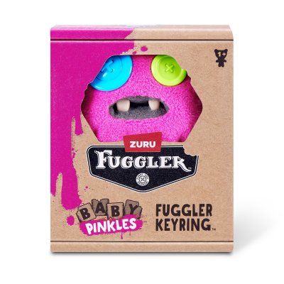 Fuggler Baby Pinkles Keyrings 8 cm rosa med knappögon